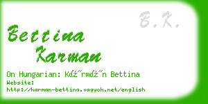 bettina karman business card